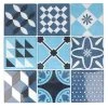 Artemio Stickers Muraux 18 Stickers Carreaux De Ciment Mosaïque Bleus 8x8cm -Pêle-mêle photos Soldes 18 stickers carreaux de ciment mosaique bleus 8x8cm
