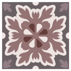 STC Stickers Muraux 6 Stickers Carreaux De Ciment Marron 15x15cm