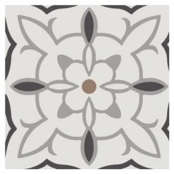 STC Stickers Muraux 6 Stickers Carreaux De Ciment Taupe 15 X 15 Cm