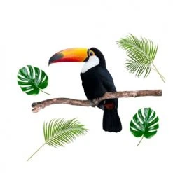 STC Stickers Muraux Adhésif Décoratif Mural Toucan 77,3x65,6cm