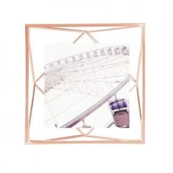 Umbra Cadres Et Albums Photos Cadre Photo 10x10 Cm Prisma En Métal Cuivré Rose