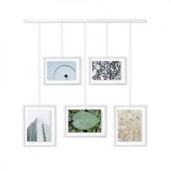 Umbra Cadres Et Albums Photos Cadres Photos Exhibit Métal Blanc -Pêle-mêle photos Soldes cadres photos exhibit metal blanc 3