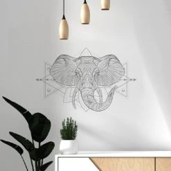 STC Stickers Muraux Décoration Adhésive Murale éléphant 50x70cm -Pêle-mêle photos Soldes decoration adhesive murale elephant 50x70cm 1