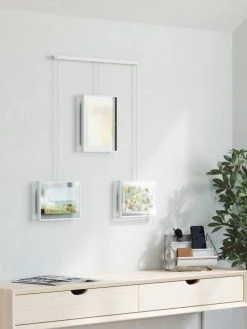 Umbra Cadres Et Albums Photos Jeu De 3 Cadres 10x15 Et 13x18 Suspendus Métal Blanc -Pêle-mêle photos Soldes jeu de 3 cadres 10x15 et 13x18 suspendus metal blanc 3