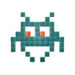 Fenel & Arno Stickers Muraux Mosaïque Invaders En Verre Bleu Turquoise