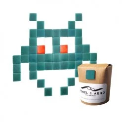 Fenel & Arno Stickers Muraux Mosaïque Invaders En Verre Bleu Turquoise -Pêle-mêle photos Soldes mosaique invaders en verre bleu turquoise 5