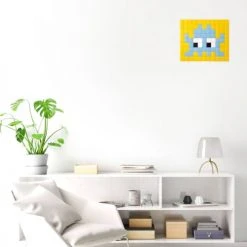 Fenel & Arno Stickers Muraux Mosaïque Invaders En Verre Jaune -Pêle-mêle photos Soldes mosaique invaders en verre jaune 2