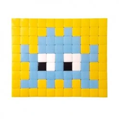 Pêle-mêle photos Soldes 23 Fenel & Arno Stickers Muraux Mosaïque Invaders En Verre Jaune