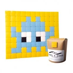 Fenel & Arno Stickers Muraux Mosaïque Invaders En Verre Jaune -Pêle-mêle photos Soldes mosaique invaders en verre jaune 3