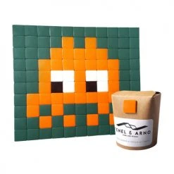 Fenel & Arno Stickers Muraux Mosaïque Invaders En Verre Orange -Pêle-mêle photos Soldes mosaique invaders en verre orange 3