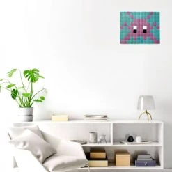 Fenel & Arno Stickers Muraux Mosaïque Invaders En Verre Prune -Pêle-mêle photos Soldes mosaique invaders en verre prune 2