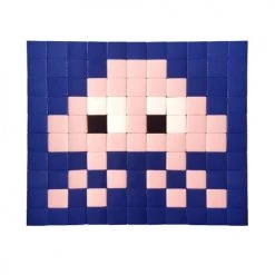 Fenel & Arno Stickers Muraux Mosaïque Invaders En Verre Rose