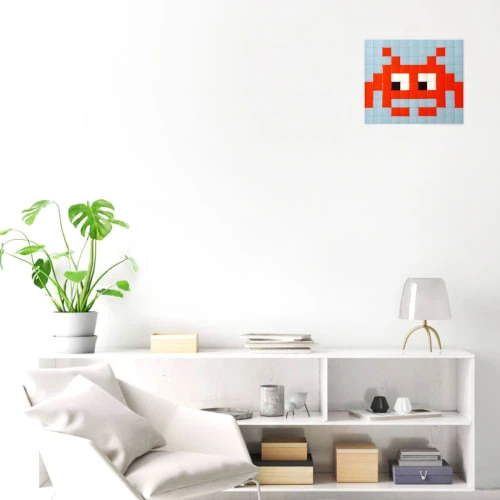 Fenel & Arno Stickers Muraux Mosaïque Invaders En Verre Rouge 5 Fenel & Arno Stickers Muraux Mosaïque Invaders En Verre Rouge – Image 3