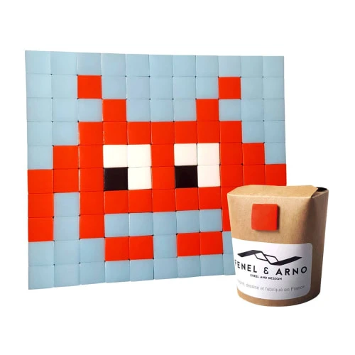 Fenel & Arno Stickers Muraux Mosaïque Invaders En Verre Rouge 6 Fenel & Arno Stickers Muraux Mosaïque Invaders En Verre Rouge – Image 4