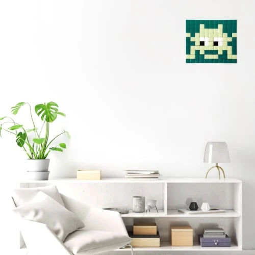 Fenel & Arno Stickers Muraux Mosaïque Invaders En Verre Vert 5 Fenel & Arno Stickers Muraux Mosaïque Invaders En Verre Vert – Image 3