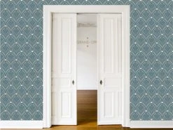 Le Grand Cirque Papiers Peints Papier Peint Adhésif Gatsby Bleu Orage 80cmx2m50