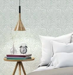 Superfresco Easy Papiers Peints Papier Peint Aura Palm Vert 1005x 52cm