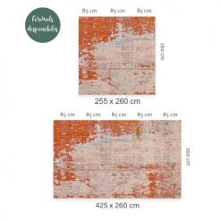 Yeda Design Papiers Peints Papier Peint Brique Rouges Anciennes 255x260 -Pêle-mêle photos Soldes papier peint brique rouges anciennes 255x260 3