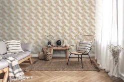 Hexoa Papiers Peints Papier Peint Cubique 3D Beige 53x1000cm