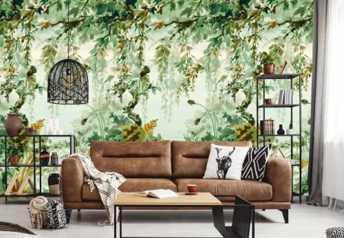 Hexoa Papiers Peints Papier Peint Effet Aquarelle Jungle 53x840cm 3 Hexoa Papiers Peints Papier Peint Effet Aquarelle Jungle 53x840cm