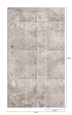 Hexoa Papiers Peints Papier Peint Effet Beton Banché 53x840cm -Pêle-mêle photos Soldes papier peint effet beton banche 53x840cm 2