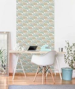 Hexoa Papiers Peints Papier Peint Enfant Buissons Et Nuages 53x1000cm