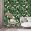 Hexoa Papiers Peints Papier Peint Exotique Marie Blanc 53x1000cm