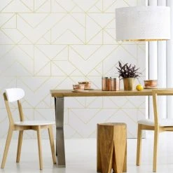 Superfresco Easy Papiers Peints Papier Peint Géo Linéaire Or 1005x52cm