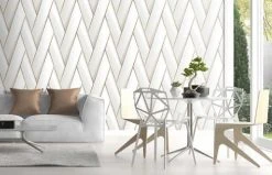 Hexoa Papiers Peints Papier Peint Géométrique Art Doré 53x1000cm