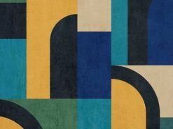 Hexoa Papiers Peints Papier Peint Graphique Blue Block 53x840cm -Pêle-mêle photos Soldes papier peint graphique blue block 53x840cm 2