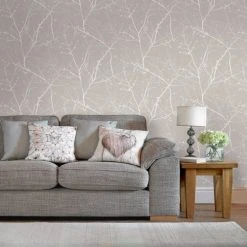 Superfresco Easy Papiers Peints Papier Peint Innocence Taupe 1005x52cm -Pêle-mêle photos Soldes papier peint innocence taupe 1005x52cm 2