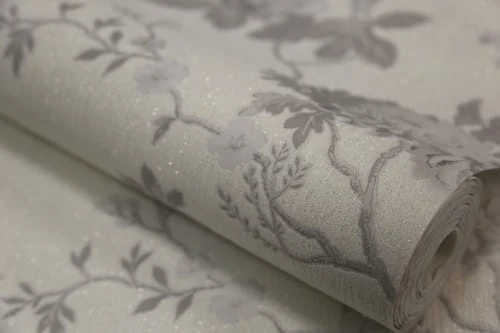 Julien MacDonald Papiers Peints Papier Peint Intissé Brillant Exotica écru Argent 1005x52cm 6 Julien MacDonald Papiers Peints Papier Peint Intissé Brillant Exotica écru Argent 1005x52cm – Image 4