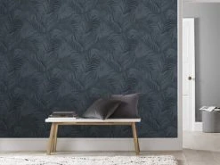 Superfresco Easy Papiers Peints Papier Peint Intissé Feuilles D'été Bleu 1005x52cm -Pêle-mêle photos Soldes papier peint intisse feuilles d ete bleu 1005x52cm 2