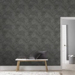 Superfresco Easy Papiers Peints Papier Peint Intissé Feuilles D'été Gris 1005x52cm