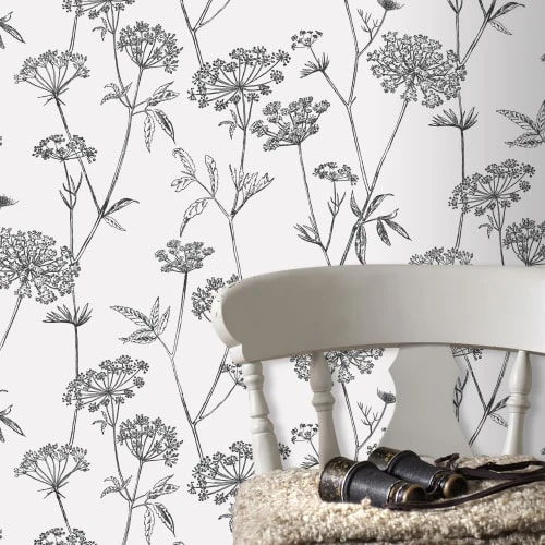 Superfresco Easy Papiers Peints Papier Peint Intissé Fleuri Gravure Noir écru 1000x53cm 6 Superfresco Easy Papiers Peints Papier Peint Intissé Fleuri Gravure Noir écru 1000x53cm – Image 4