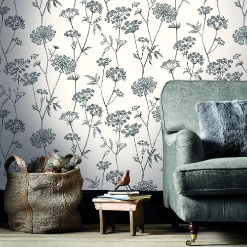 Superfresco Easy Papiers Peints Papier Peint Intissé Fleuri Gravure Noir écru 1000x53cm 3 Superfresco Easy Papiers Peints Papier Peint Intissé Fleuri Gravure Noir écru 1000x53cm