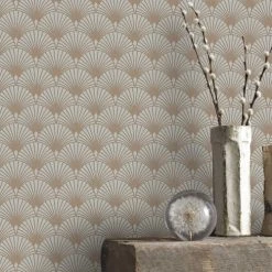 Pêle-mêle photos Soldes 17 Superfresco Easy Papiers Peints Papier Peint Intissé Gatsby Art Déco écailles Beige Or 1005x52cm