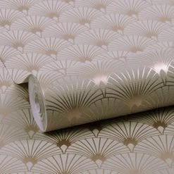 Superfresco Easy Papiers Peints Papier Peint Intissé Gatsby Art Déco écailles Beige Or 1005x52cm -Pêle-mêle photos Soldes papier peint intisse gatsby art deco ecailles beige or 1005x52cm 3