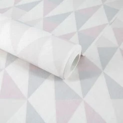 Superfresco Easy Papiers Peints Papier Peint Intissé Geo Losanges Lin Rose 1005x52cm -Pêle-mêle photos Soldes papier peint intisse geo losanges lin rose 1005x52cm 3