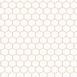 Superfresco Easy Papiers Peints Papier Peint Intissé Hexagone Geo Blanc Cuivre Or 1005x52cm -Pêle-mêle photos Soldes papier peint intisse hexagone geo blanc cuivre or 1005x52cm 2
