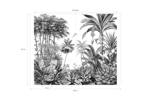 Maisons Du Monde Papiers Peints Papier Peint Intissé Imprimé Jungle Noir Et Blanc 300x350 4 Maisons Du Monde Papiers Peints Papier Peint Intissé Imprimé Jungle Noir Et Blanc 300x350 – Image 2