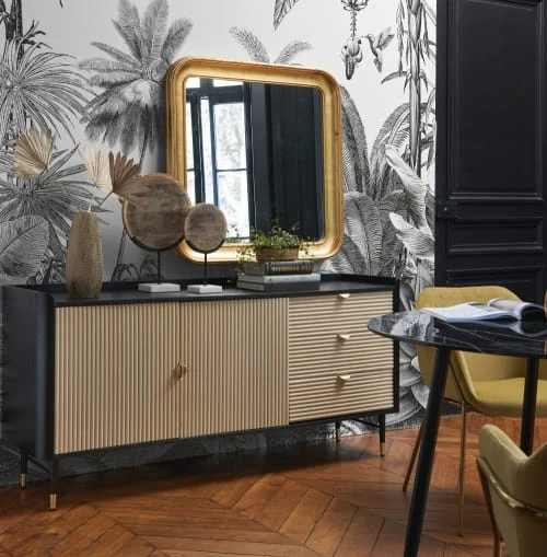 Maisons Du Monde Papiers Peints Papier Peint Intissé Imprimé Jungle Noir Et Blanc 300x350 5 Maisons Du Monde Papiers Peints Papier Peint Intissé Imprimé Jungle Noir Et Blanc 300x350 – Image 3