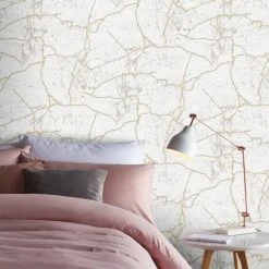 Superfresco Easy Papiers Peints Papier Peint Intissé Kintsugi Vinyle Or 1005x52cm