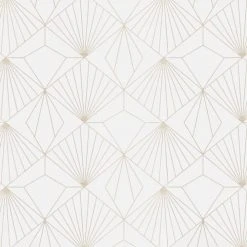 Superfresco Easy Papiers Peints Papier Peint Intissé Losanges Diamant Géo Grainé Blanc Or 1005x52cm -Pêle-mêle photos Soldes papier peint intisse losanges diamant geo graine blanc or 1005x52cm 4