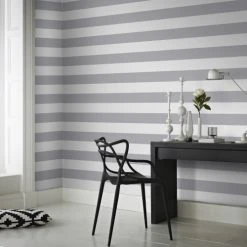Superfresco Easy Papiers Peints Papier Peint Intissé Lynn Rayures Gris Blanc 1005x52cm -Pêle-mêle photos Soldes papier peint intisse lynn rayures gris blanc 1005x52cm 3