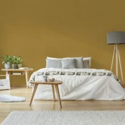 Superfresco Easy Papiers Peints Papier Peint Intissé Velvet Uni Ocre 1005x52cm