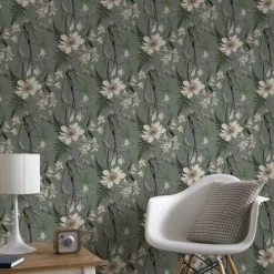 Superfresco Easy Papiers Peints Papier Peint Jardins De Paradis Gris 1005x52cm -Pêle-mêle photos Soldes papier peint jardins de paradis gris 1005x52cm 2