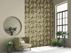 Hexoa Papiers Peints Papier Peint Jungle Bambous Dorés 53x1000cm