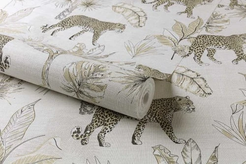 Hexoa Papiers Peints Papier Peint Jungle Et Léopards 53x1000cm 4 Hexoa Papiers Peints Papier Peint Jungle Et Léopards 53x1000cm – Image 2