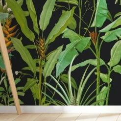 Yeda Design Papiers Peints Papier Peint Motifs Bananiers Fleurs Noir 425x260cm -Pêle-mêle photos Soldes papier peint motifs bananiers fleurs noir 425x260cm 1